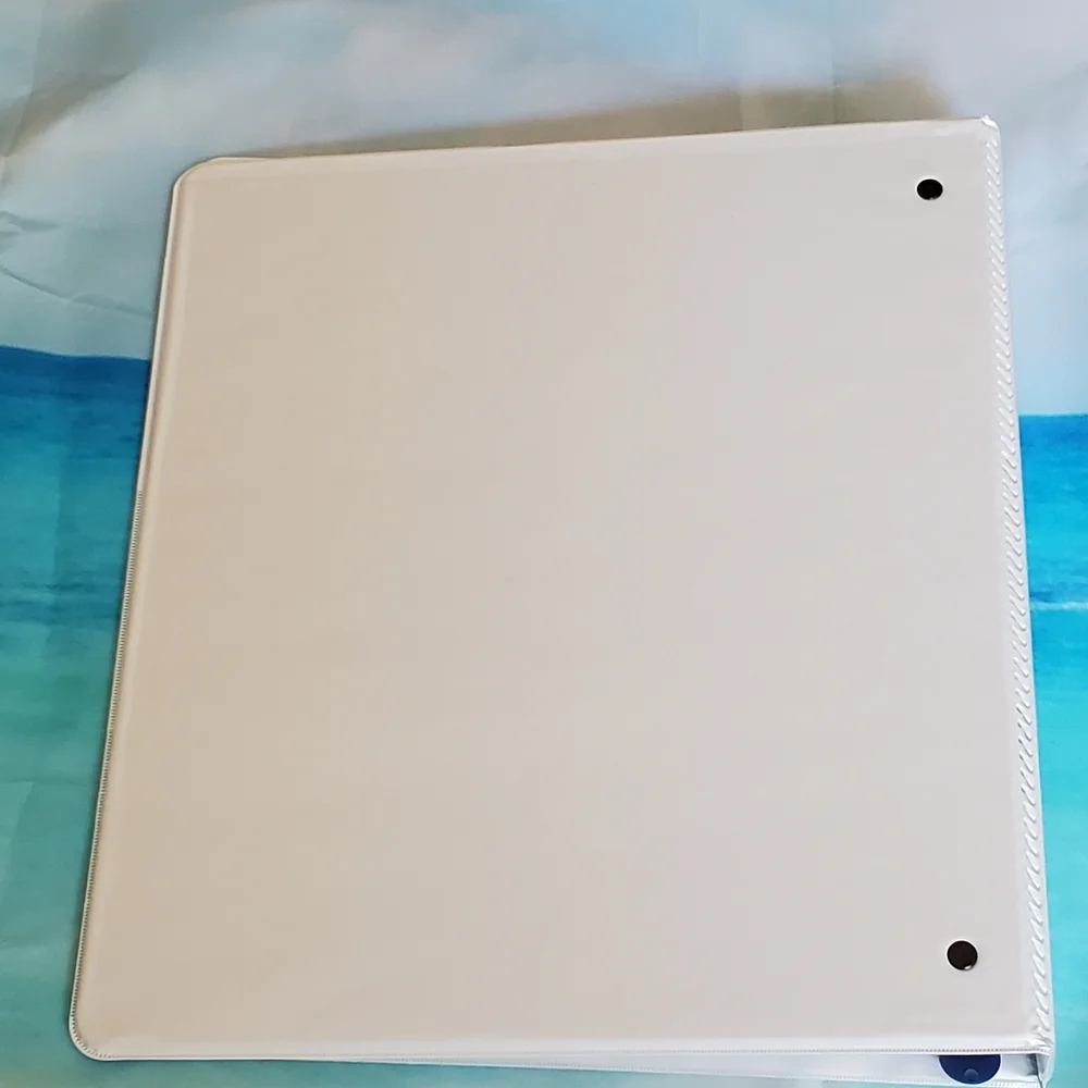 Three ring binder notebook 1 inch heavy duty white
